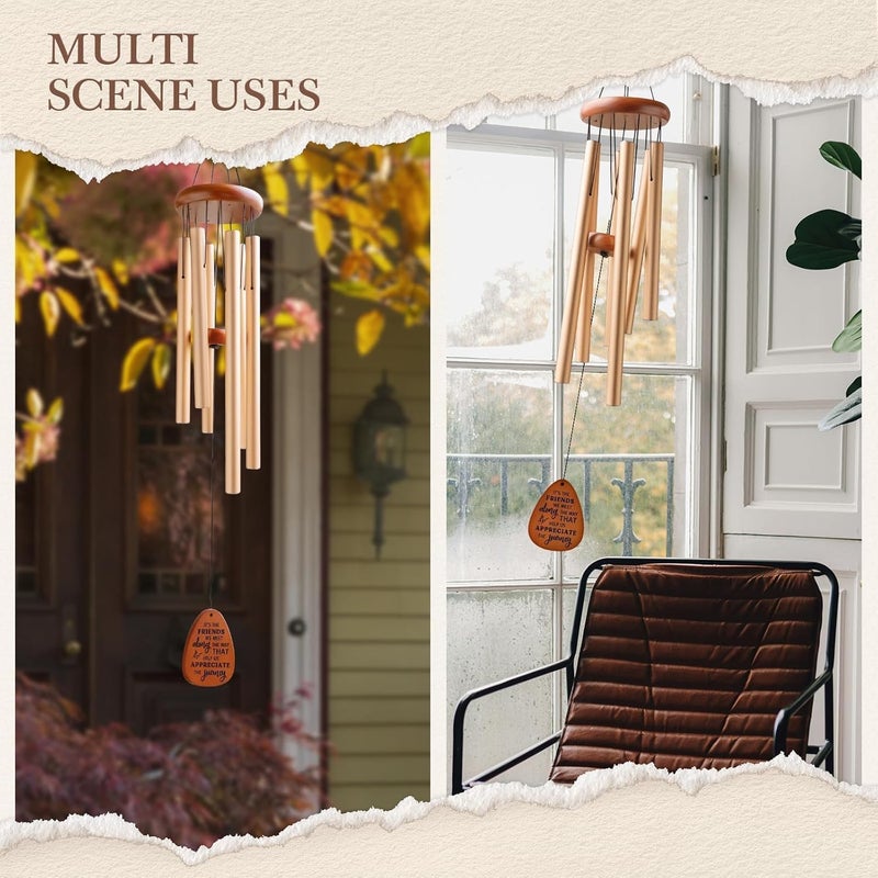SteadStyle Friendship Gifts for Women, Wind Chime for Best Friends, Friend Gifts for Men - Wonderful Friendship Presents for Special Women BFF Wind Chimes for Outside Garden Patio Backyard - Image 5